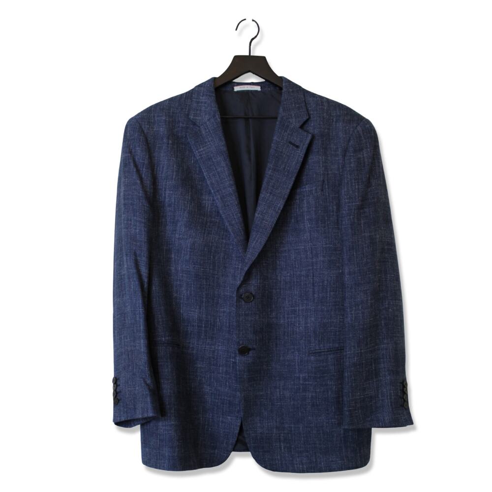 Armani Collezioni Blue Wool Suit Jacket, Size 44R